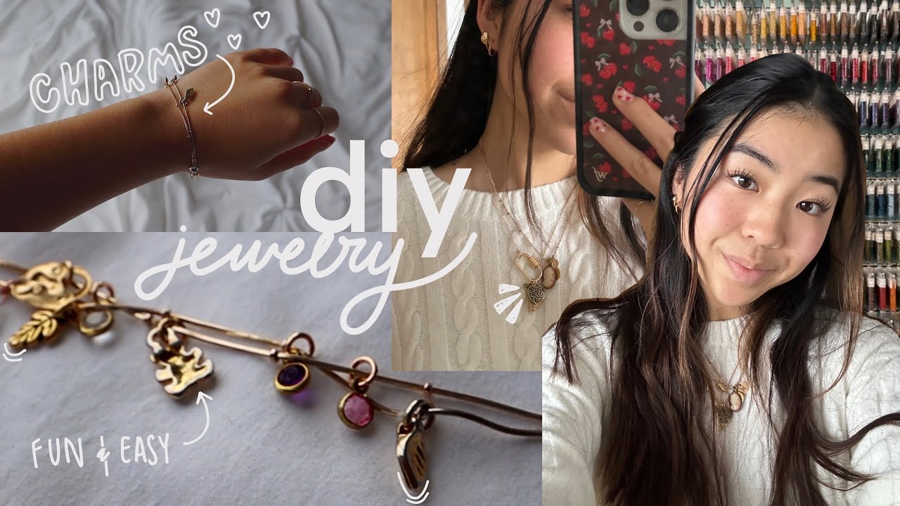 EASY jewelry DIYs 💎✨💍💖 brooklyn charm inspired, trendy charms, beginner friendly!!