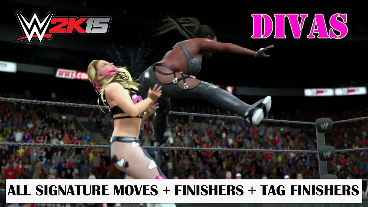 WWE 2K15 DIVAS - All Signature moves, Finishers, and Tag Finishers (PS4 NextGen Gameplay)