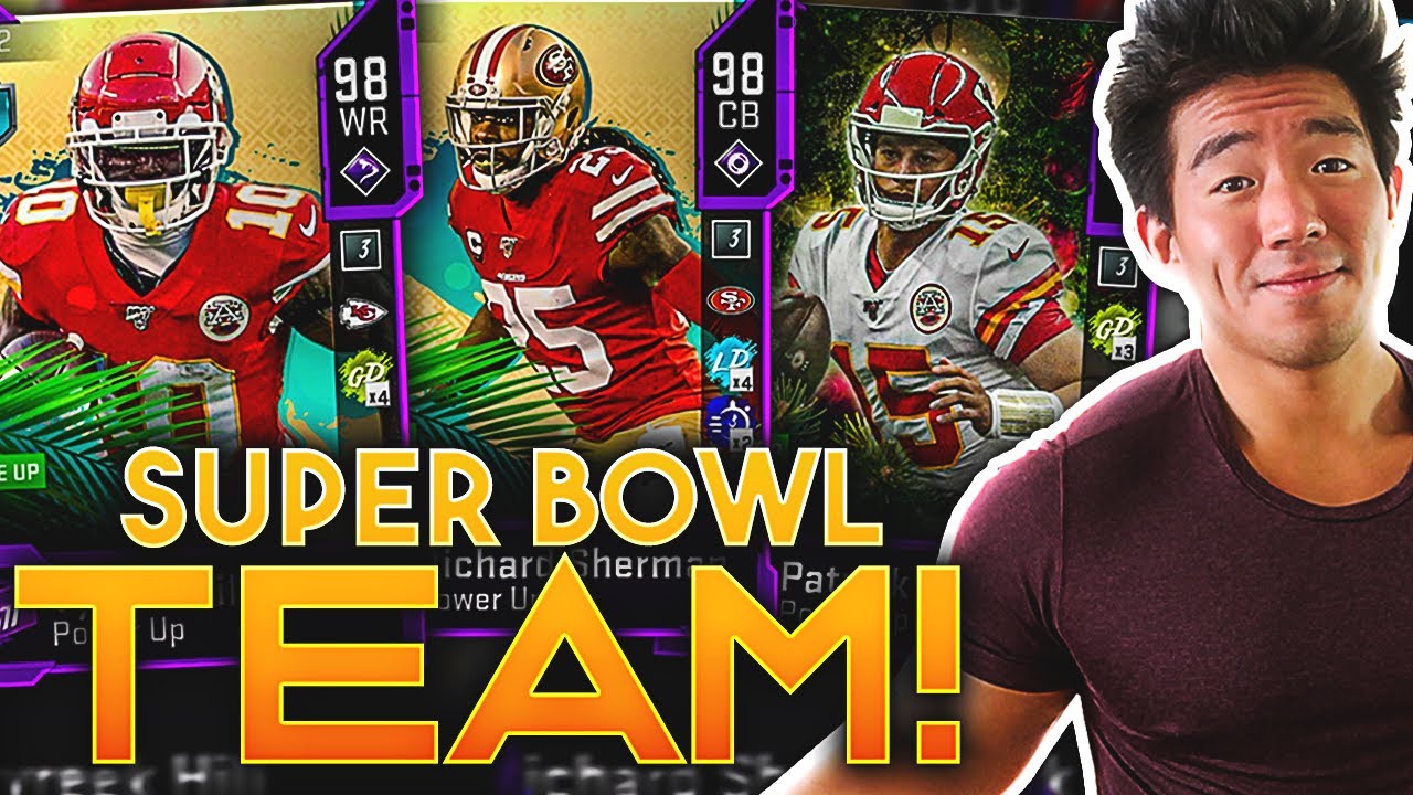 ALL SUPER BOWL LINEUP! CHIEFS OFFENSE, 49ERS DEFENSE! Madden 20