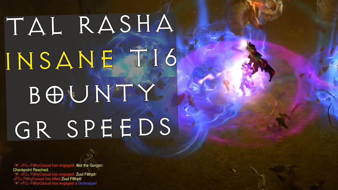 Tal Rasha - the most FUN & LAZY T16 & Bounty Build Diablo 3 - Also Crushes GR Speeds Wizard Guide