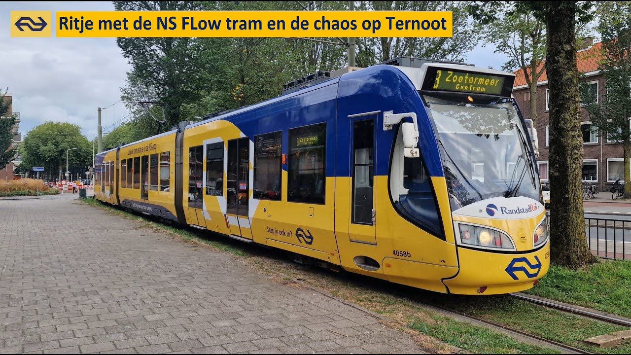 HTM 4058 NS Flow tram | 🚊 RandstadRail 3 Den Haag - Zoetermeer | lightrail |  2024