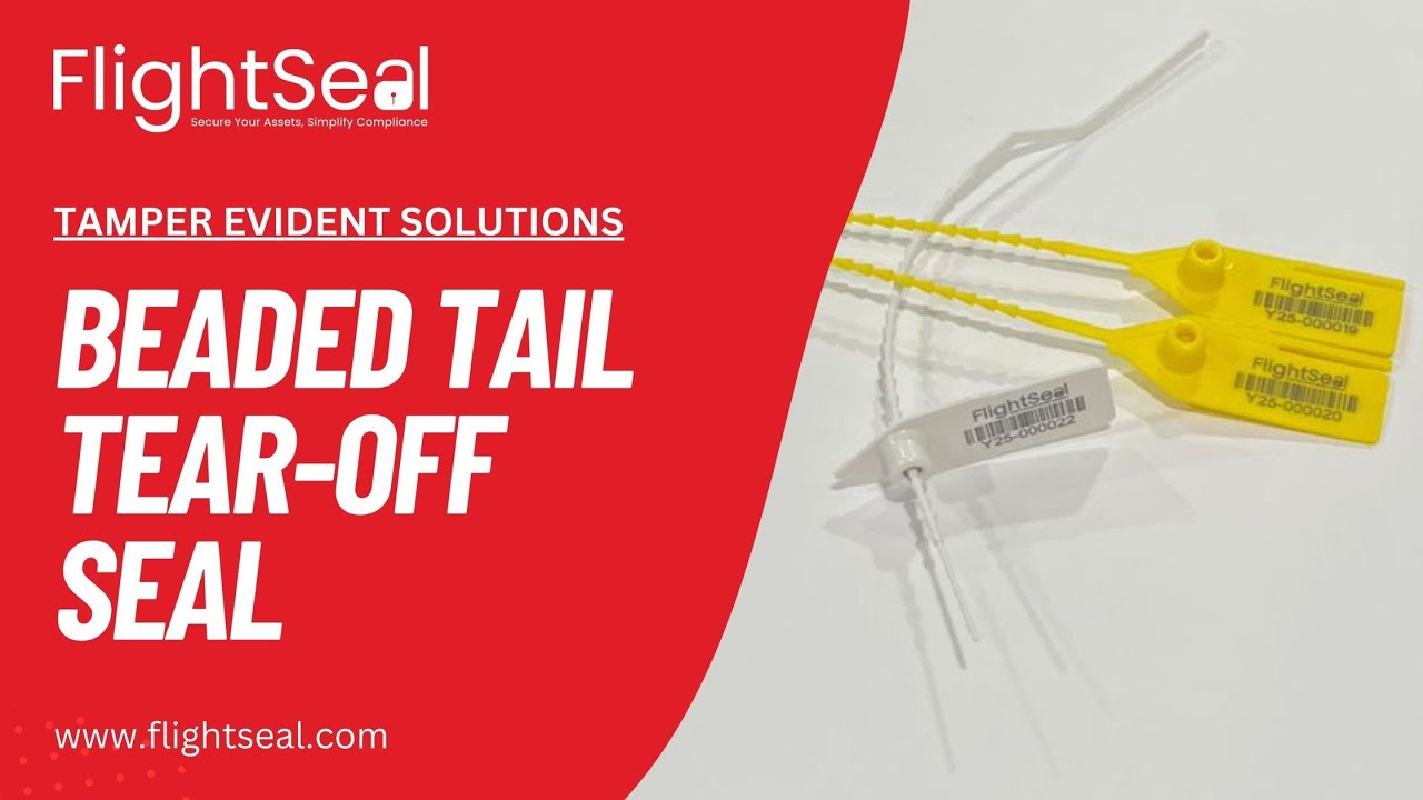 Beaded Tail Tear-Off Seal | Tool-Free Security for Aircraft Trolleys & Compartments | FlightSeal