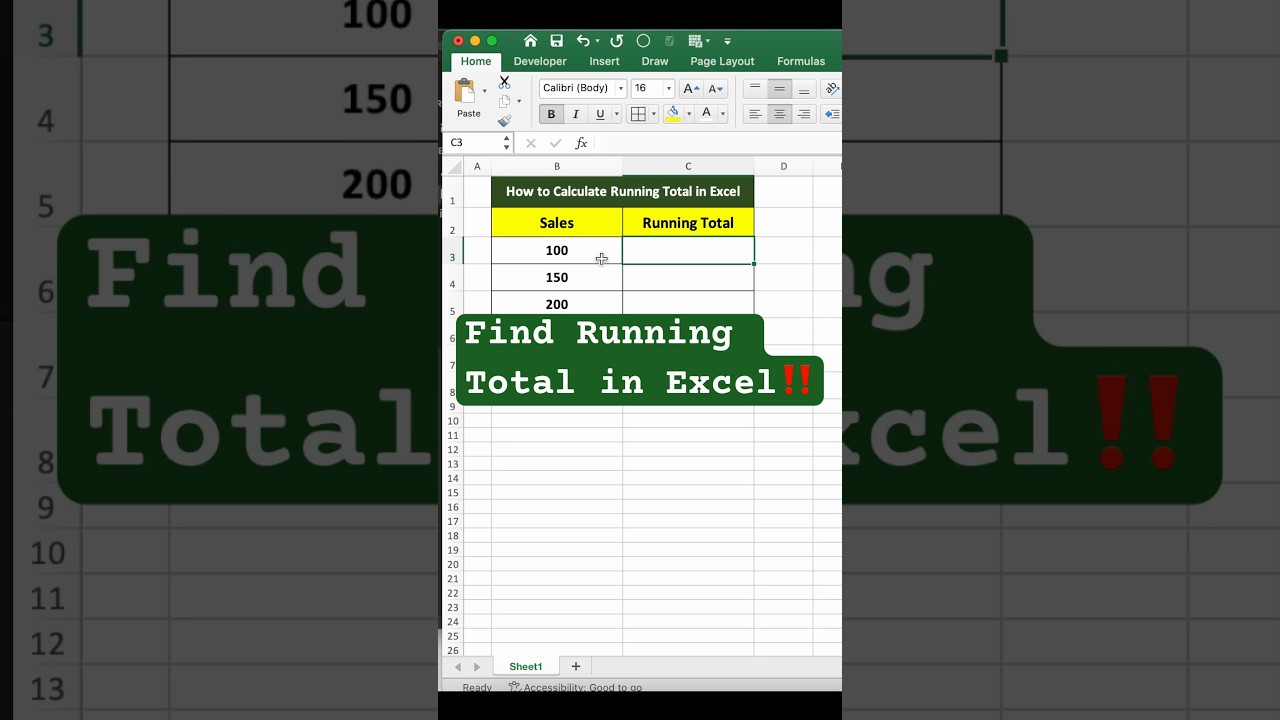 How to Calculate Running total in Excel: Cumulative Sum! 