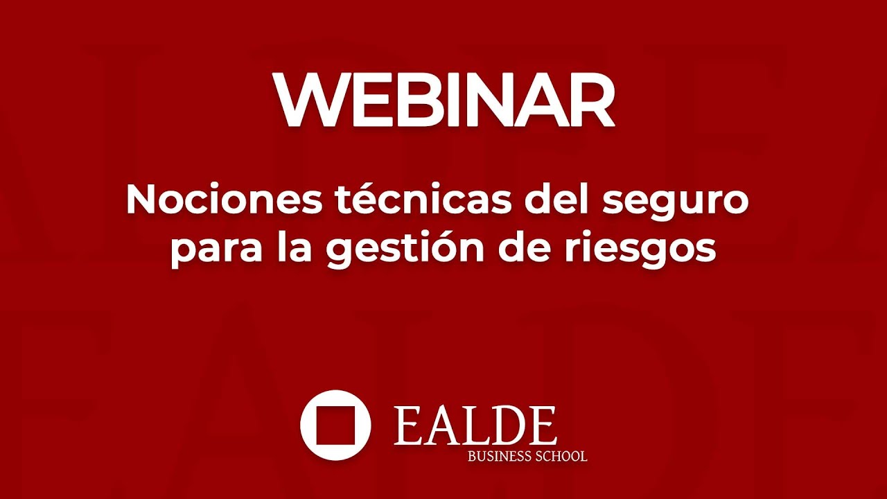 Nociones técnicas del seguro para la gestión de riesgos