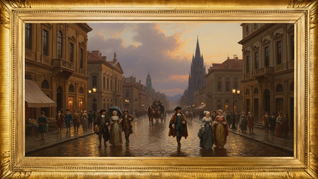 Turn Your TV into a Masterpiece: Rain in Old Europe | Melancholic Classical Music