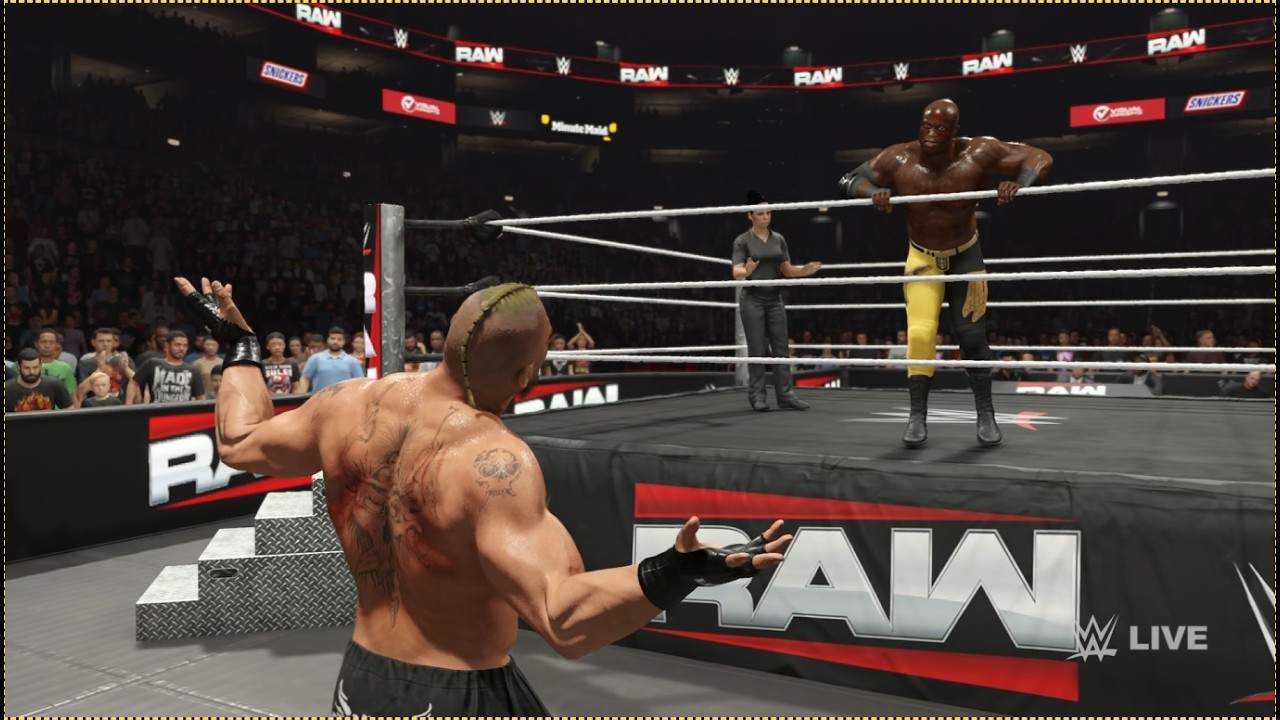 WWE 2K25   BROCK LESNAR VS BOBY LACHLY FULL MATCH NIGHT OF RAW