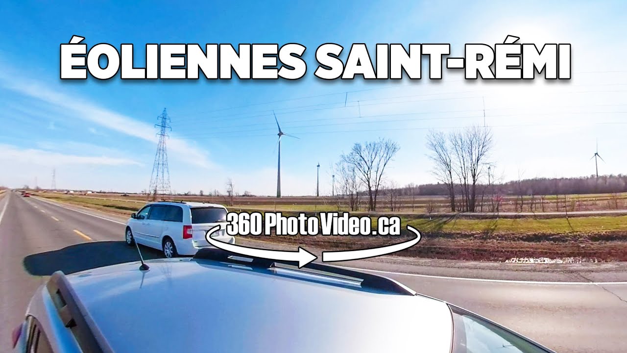 360&ordm; Drive - Saint-R&eacute;mi wind turbines (4K)