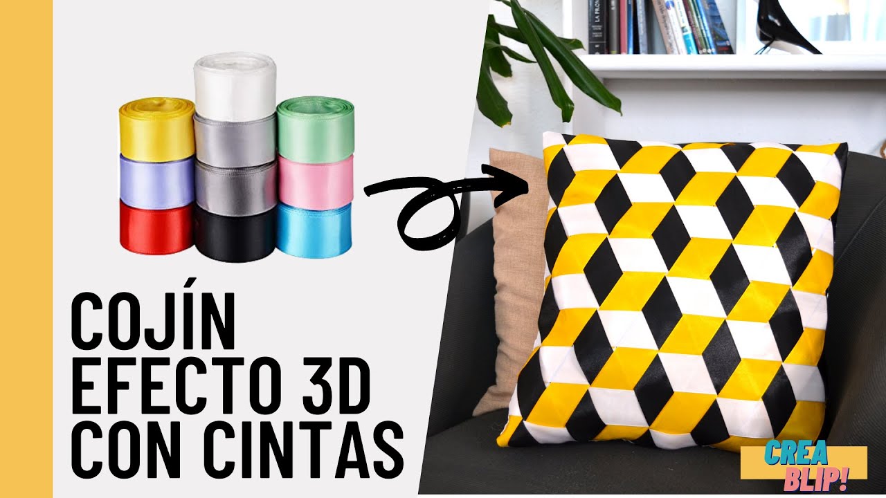 Como hacer un COJÍN 3D con CINTAS DIY - ¡Hazlo tú mismo!