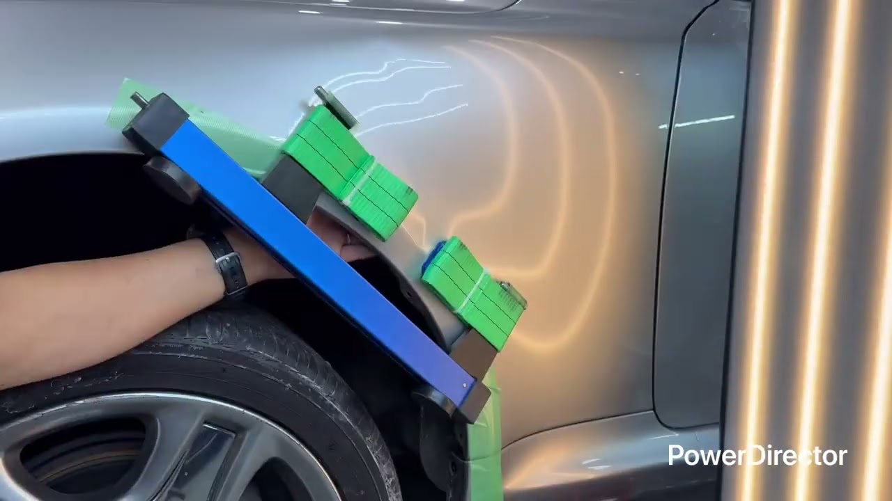 交換レベルのフェンダーを板金しないで修理　デントリペア/LEXUS / SC430 /  左フェンダー / ビックデント /bigdent