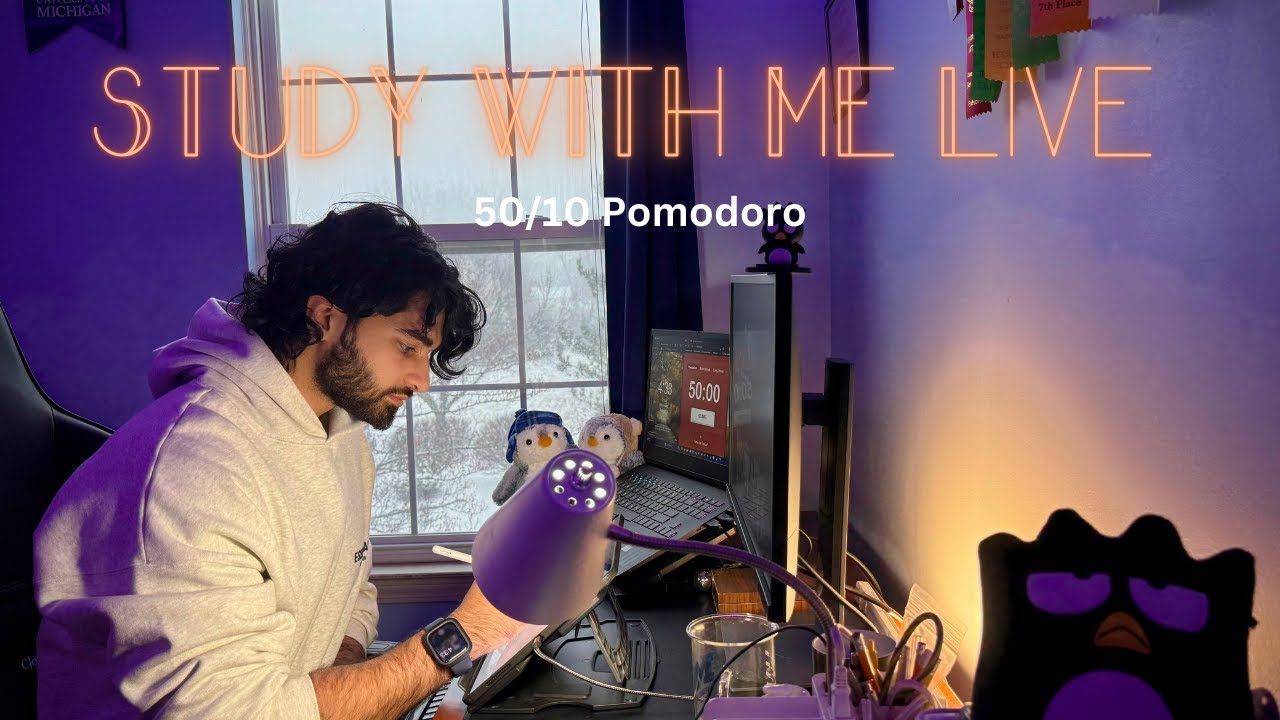 ❄️8 Hour Study With Me LIVE | Medical Student - USMLE Step 1 | 50/10/70 Pomodoro (02/09/2026)