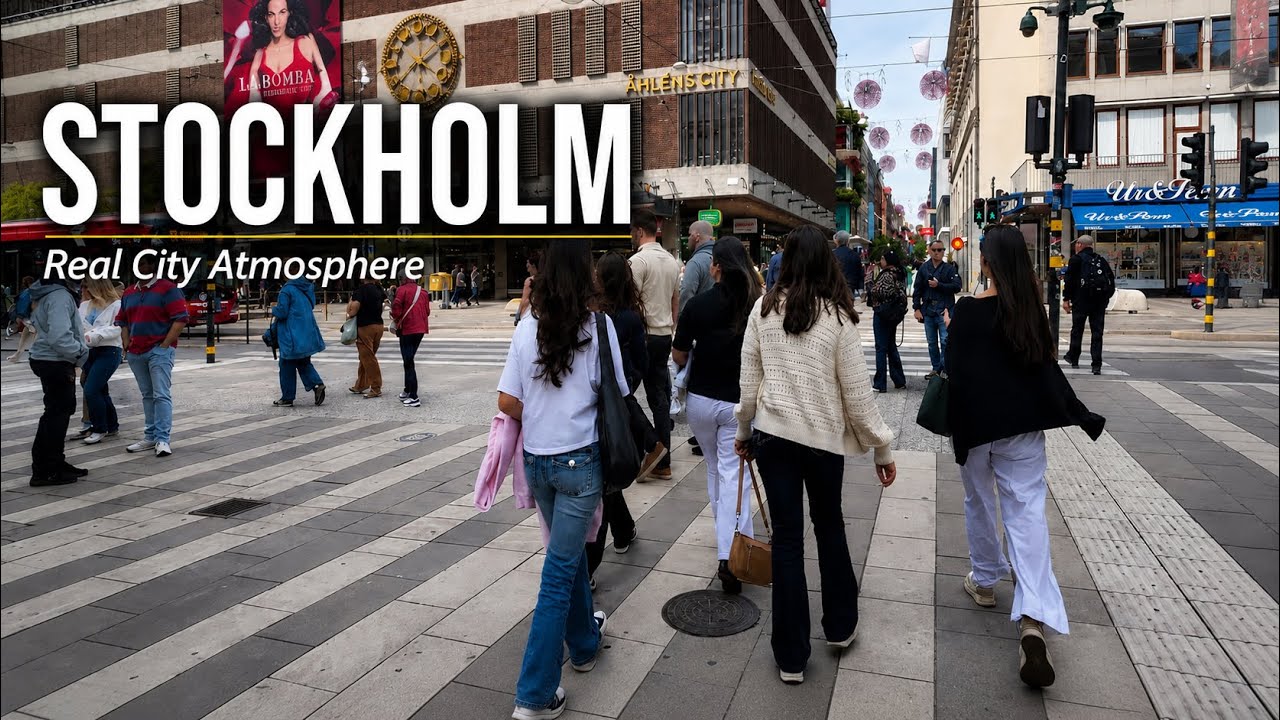 Stockholm Real Atmosphere 🇸🇪 | 4K City Walk