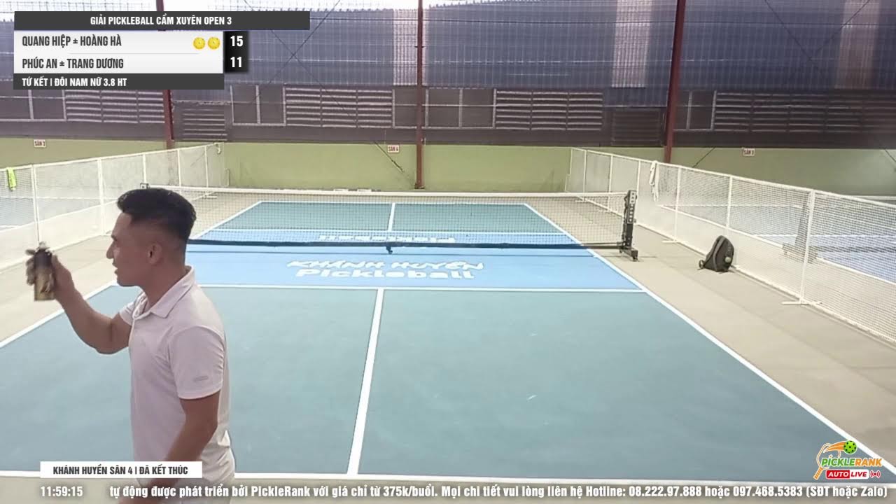 🔴 Khánh Huyền Sân 4 | Giải Pickleball Cẩm Xuyên Open 3 - Đôi Nam Nữ 3.8 HT