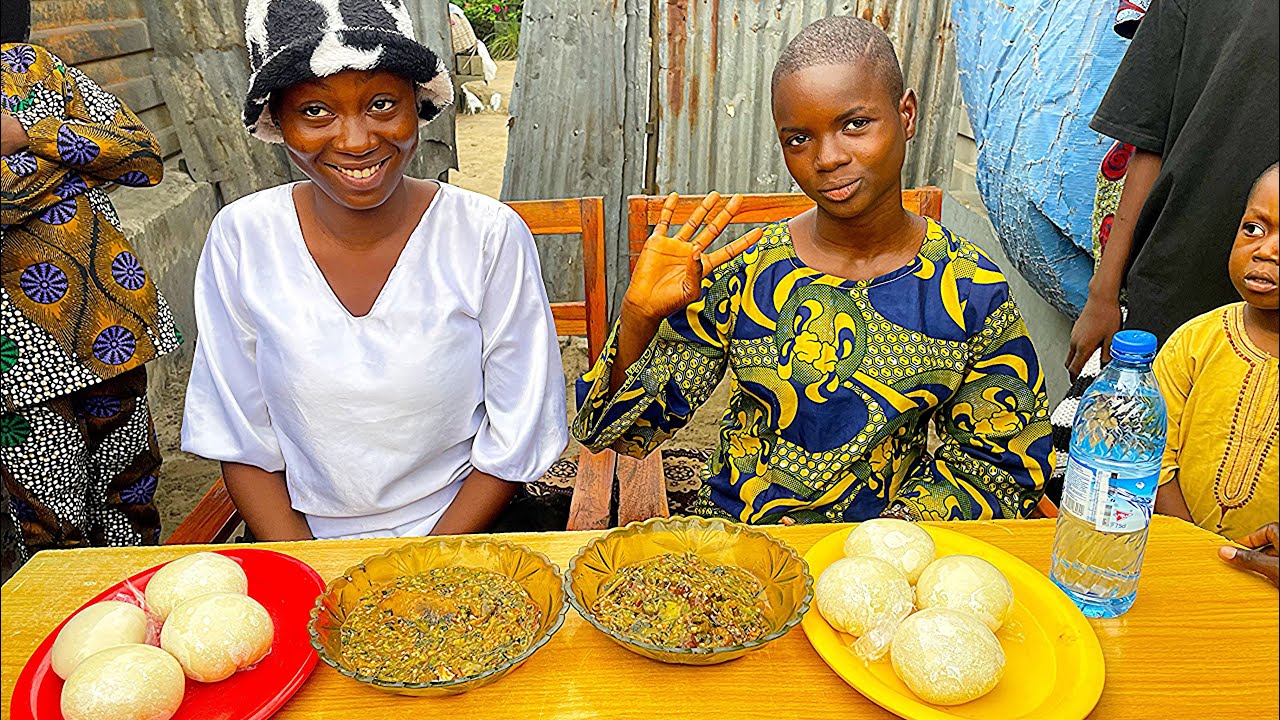 EATING COMPETITION FIRSTTO FINISH FUFU AND OKRO  WIN 20,00