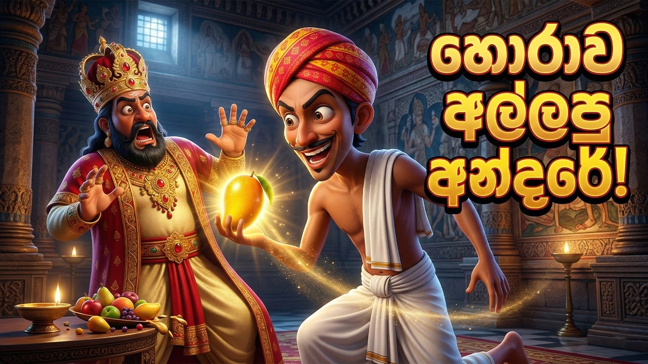 රජුත් හෙලවුණා! අන්දරේගේ රන් අඹ කතාව 🥭 | Sinhala Kids Story #අන්දරේ #ළමාකතා #cartoon