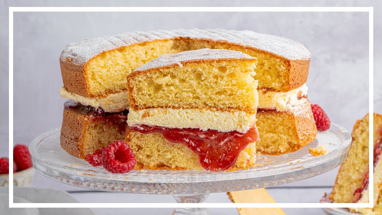 Gluten-free Victoria Sponge Cake Recipe 🍰 (low FODMAP) | Baking with Becky