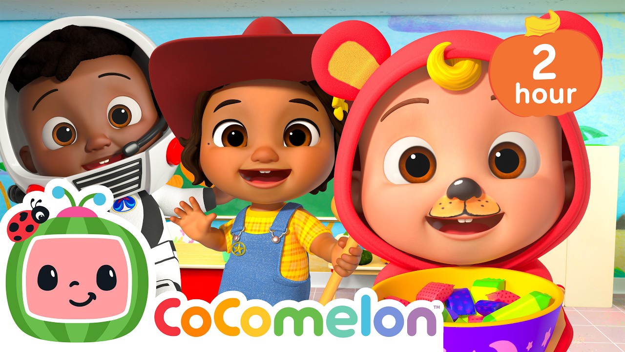 JJ's Halloween Costume Party 🎃 CoComelon Nursery Rhymes & Kids Songs | 2 HOURS | After School Club
