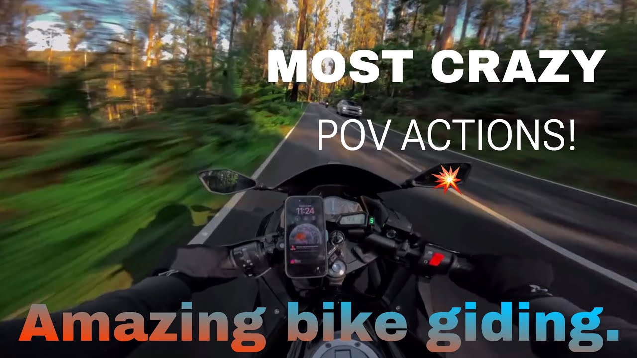 Solo Motorcycle with Green Forest riding 🌳 Mountain View&rsquo;s || Silent Vlog