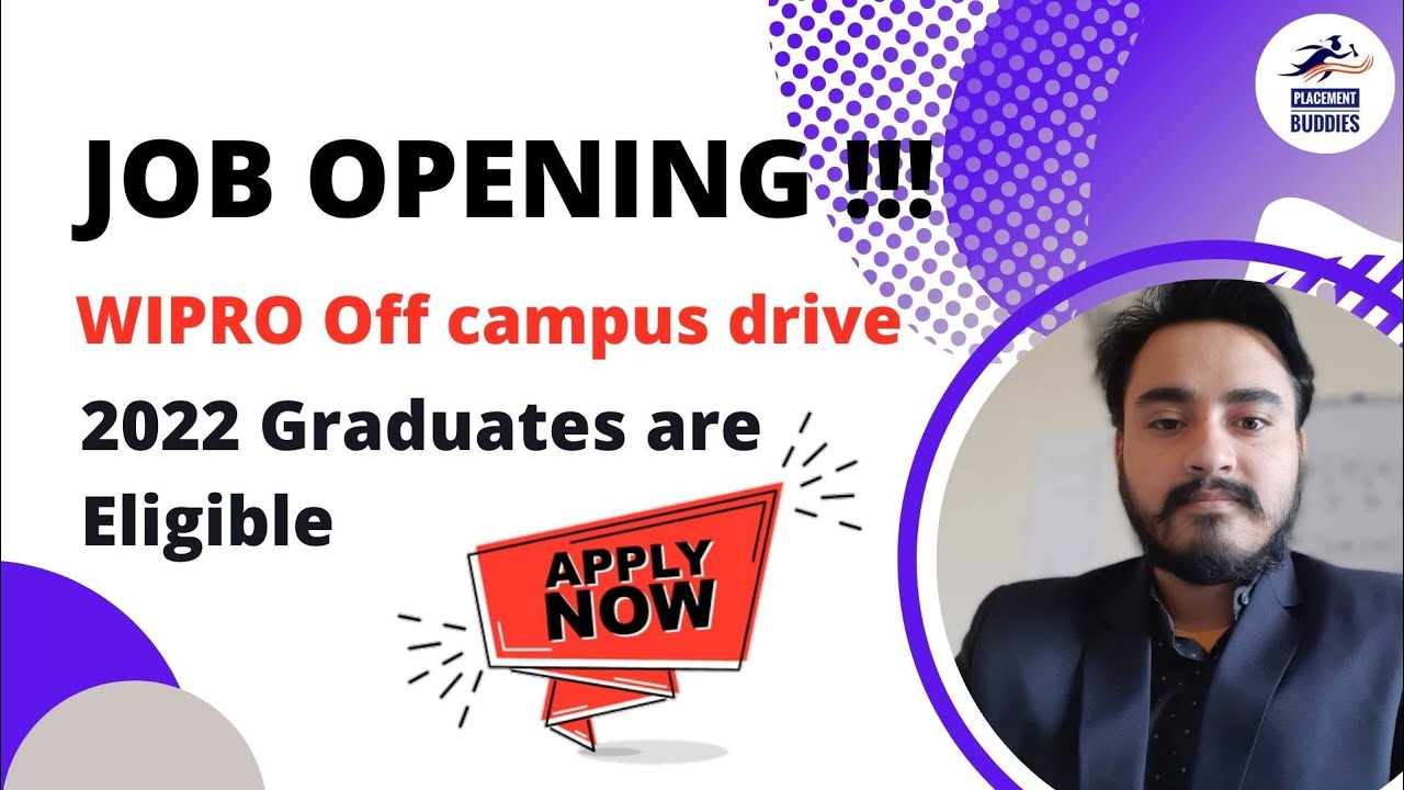 WIPRO Off Campus Recruitment Drive 2022 | Wipro Off Campus Hiring | Wipro TURBO Hiring #Wipro #job