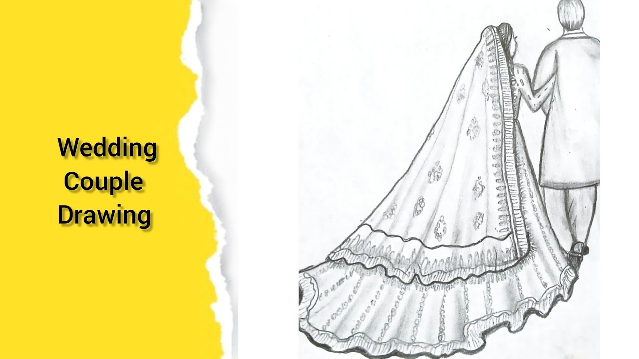 Bridal Girl Drawing || Easy Drawing Step By Step || Bride Groom Drawing || Pencil Sketch 