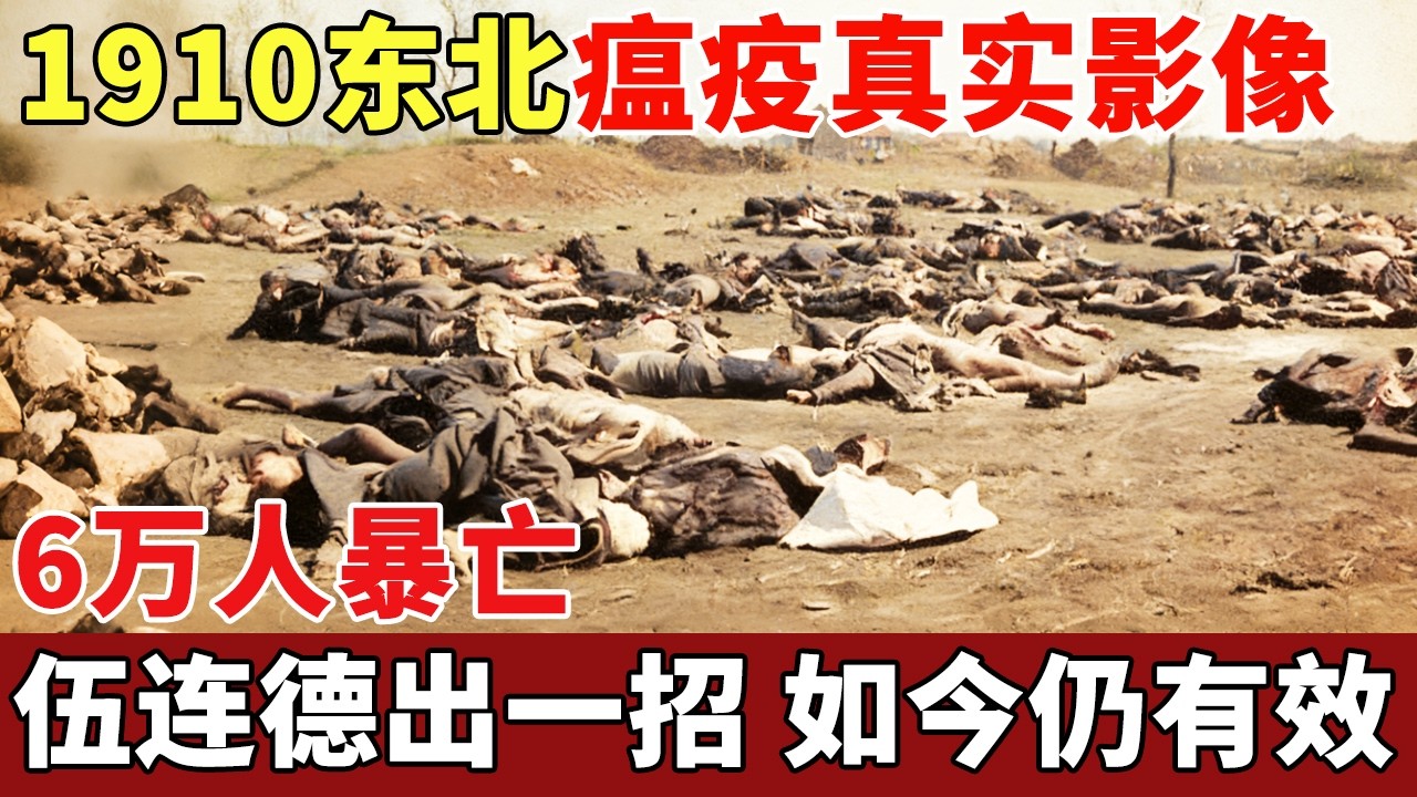 1910年东北瘟疫真实影像，6万人暴亡，全身发紫场面太渗人，伍连德出一奇招，如今仍然有效【历史档案】