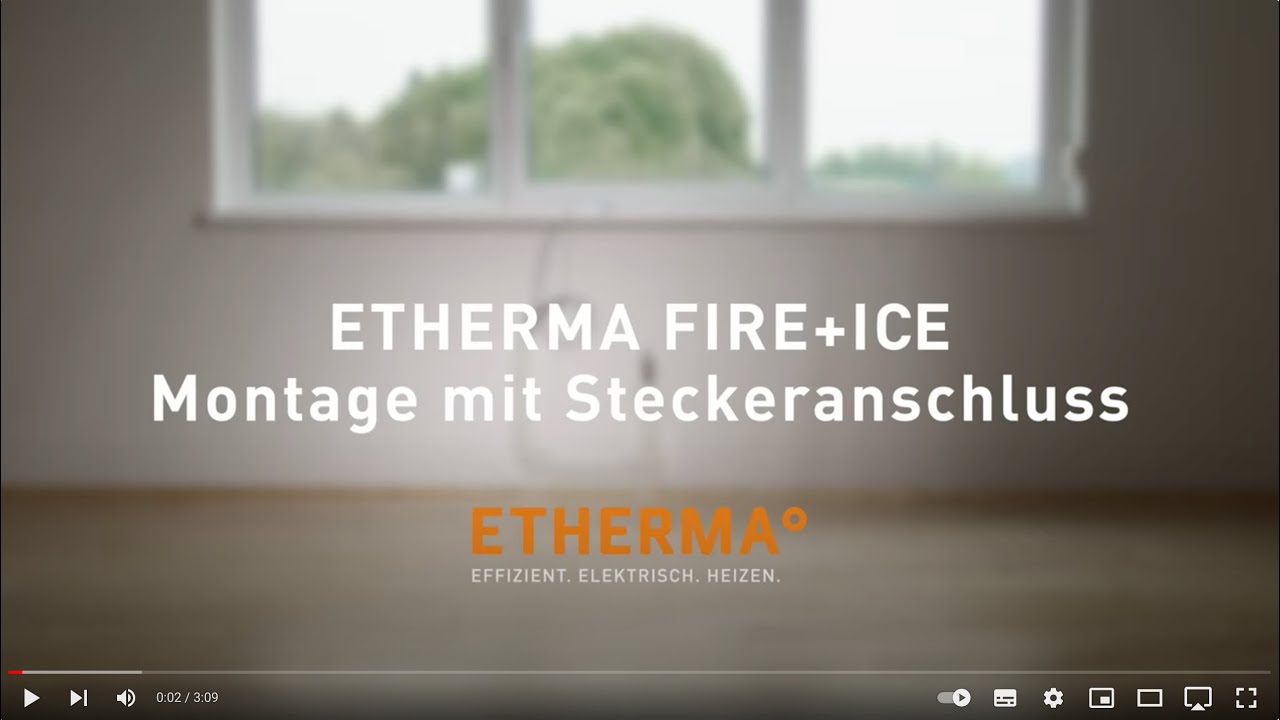 Montage ETHERMA FIRE+ICE Luft-Luft-Wärmepumpe mit Klimafunktion - Steckdose