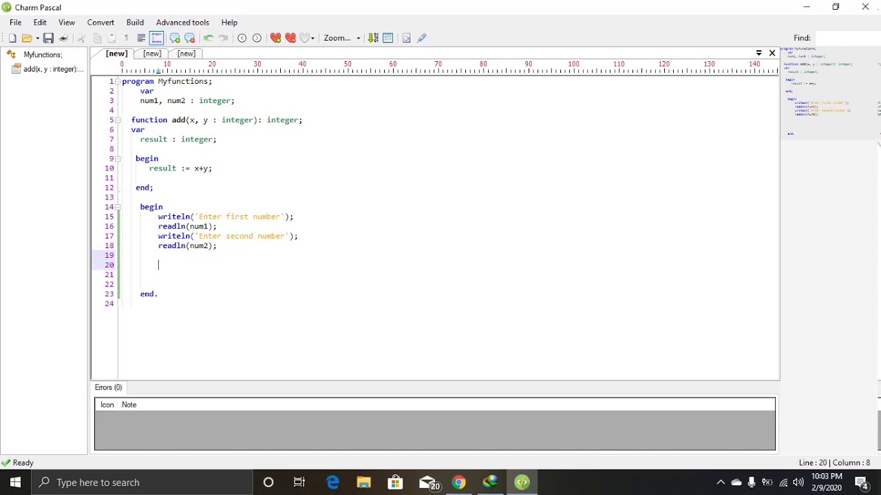 Pascal functions