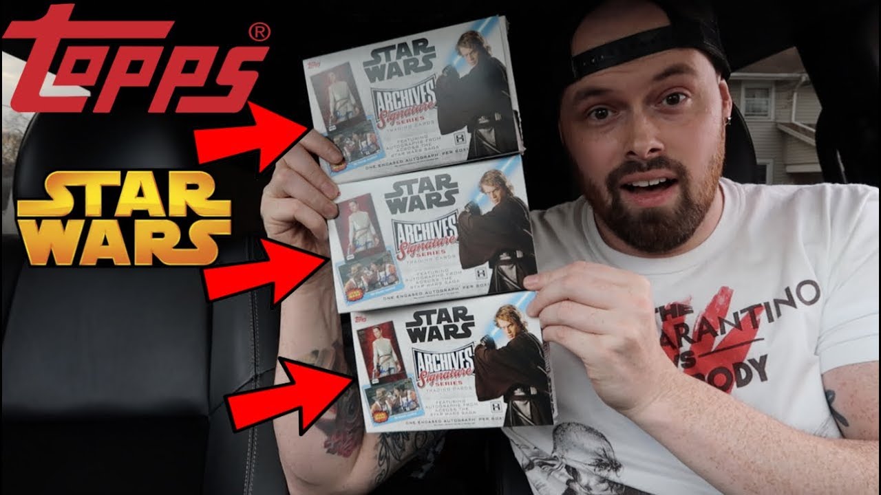 РАСПАКОВКА 3 БОКСОВ TOPPS STAR WARS ARCHIVES SIGNATURE SERIES 2018 &mdash; 3 АВТОГРАФА STAR WARS! МИНИ-...