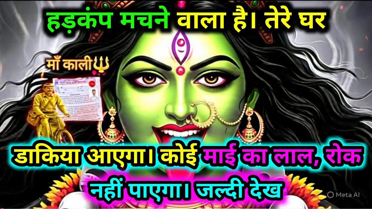 888.🕉️ Maa kali 🌺 हड़कंप मचने वाला है। तेरे घर डाकिया आएगा | कोई माई का लाल रोक नहीं.. #matarani 