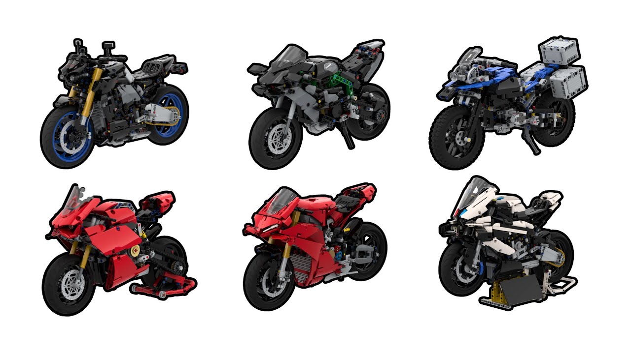 LEGO Technic Licensed Motorcycles! Let's build all 6 models! [COMPILATION #10]