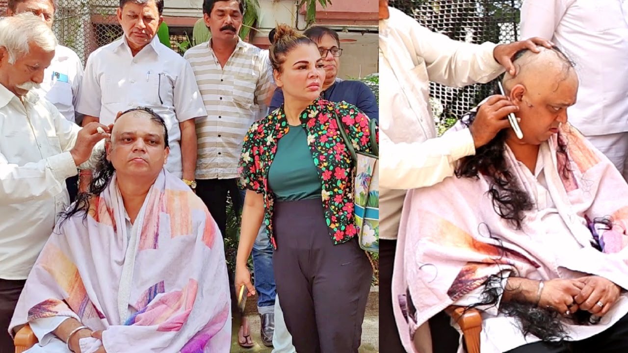 Rakhi Sawant Brother Rakesh Sawant Mundan Ritual At Mother Tehravin Ritual