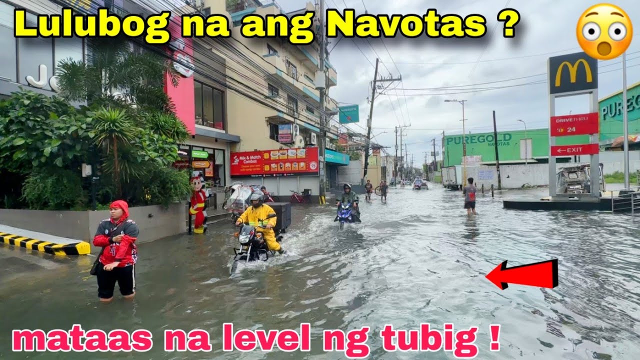 Tuluyan ng maglalaho ang Navotas ? Abot Kalsada na ang tubig ! M.Naval Navotas City July 23 2024