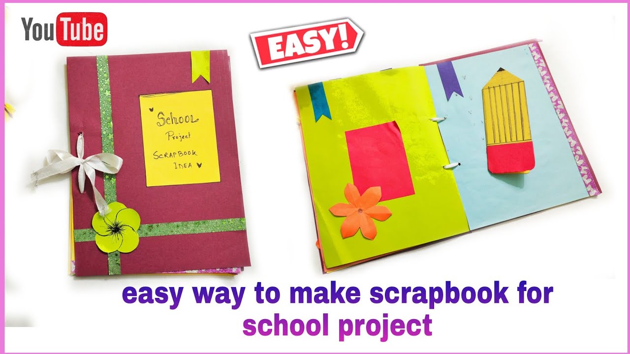 how to make scrapbook for school project | scrapbook ideas | #scrapbook