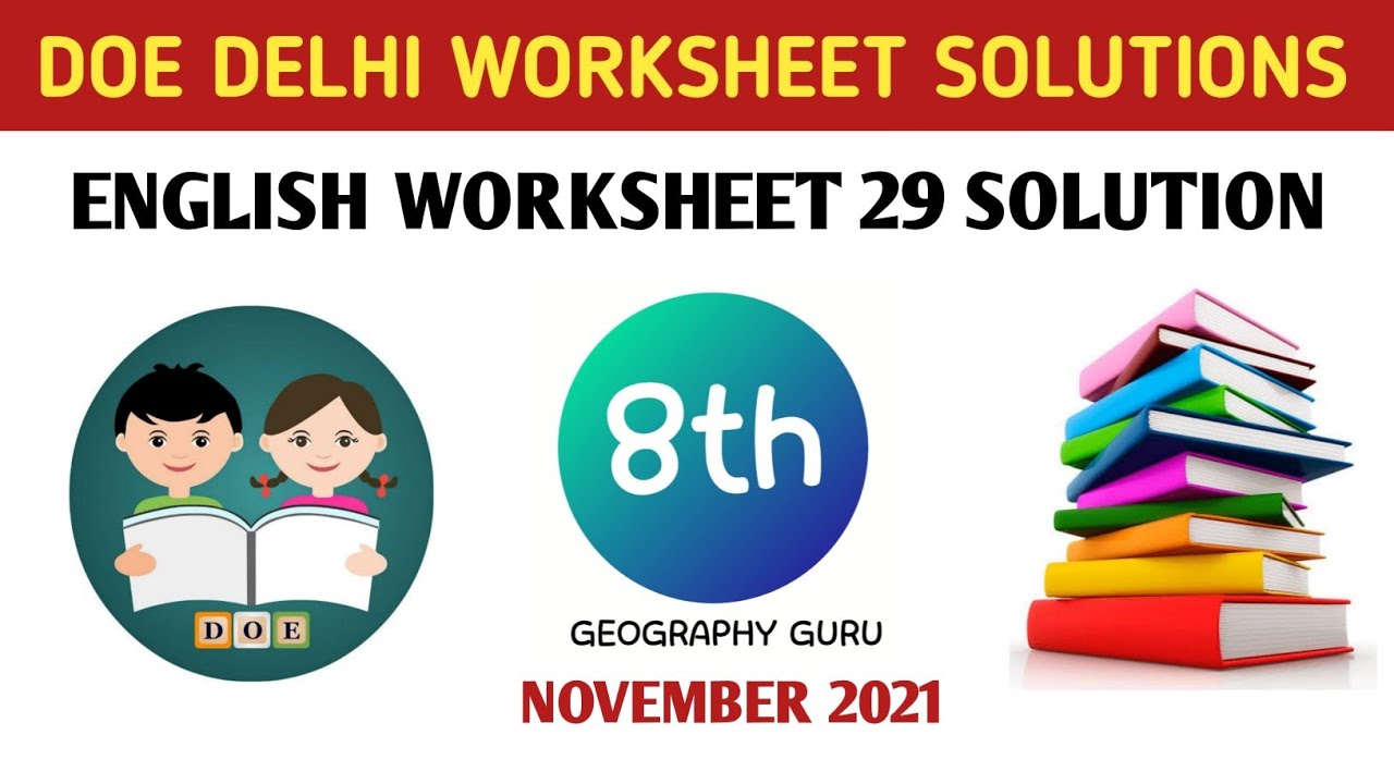 Class 8 English Worksheet 29 Solution | English Worksheet 29 Class 8 | 1 Nov. 2021 #Worksheet29 #gg