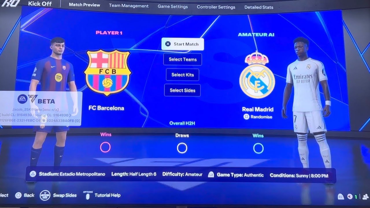 EA SPORTS FC 27 BETA on PS4 | Barcelona vs Real Madrid &mdash; Champions League Final