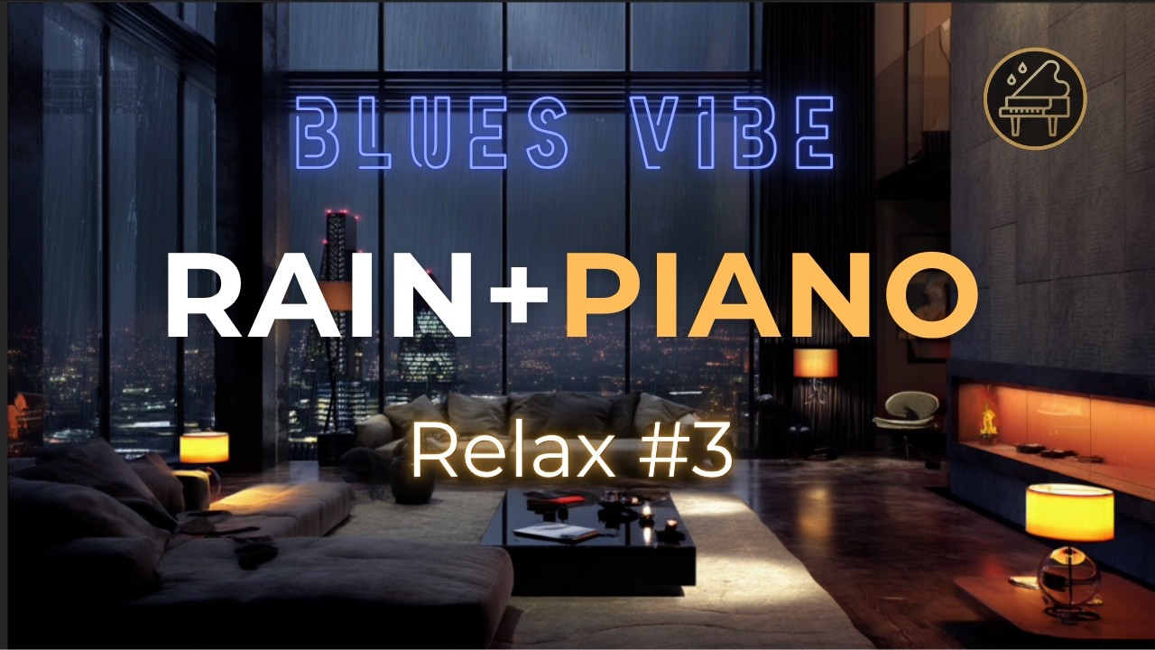 1 Hour Rain & Piano | Relaxing Blues Vibes 🌧️🎹