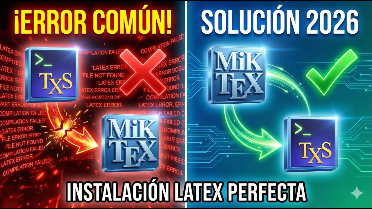 Cómo instalar LaTeX CORRECTAMENTE - Descarga e Instala MiKTeX y TeXstudio | Guía 2026