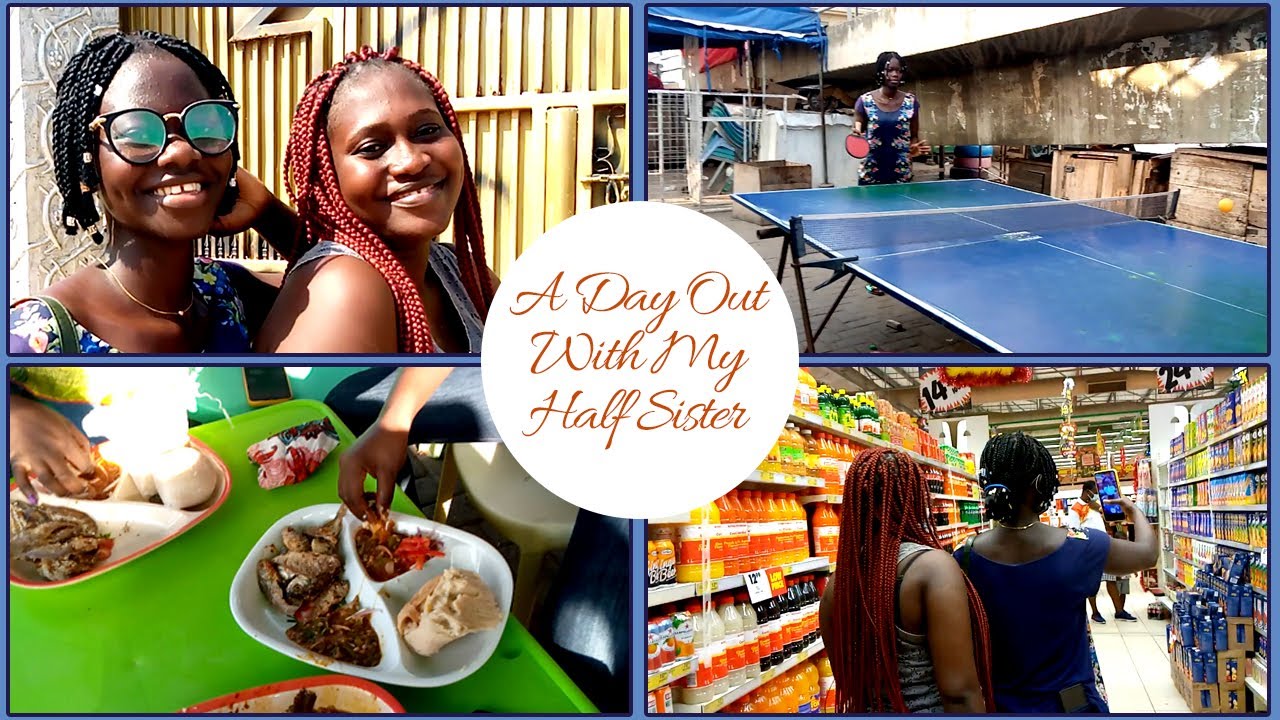 ACCRA VLOG: Day Out with my Beautiful Half Sister | Food, Fun | Achimota Mall