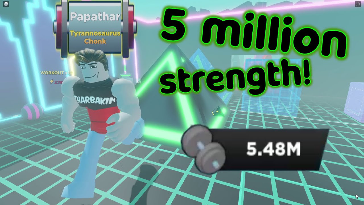 Reached over 5Million Strength! In StrongMan Simulator
