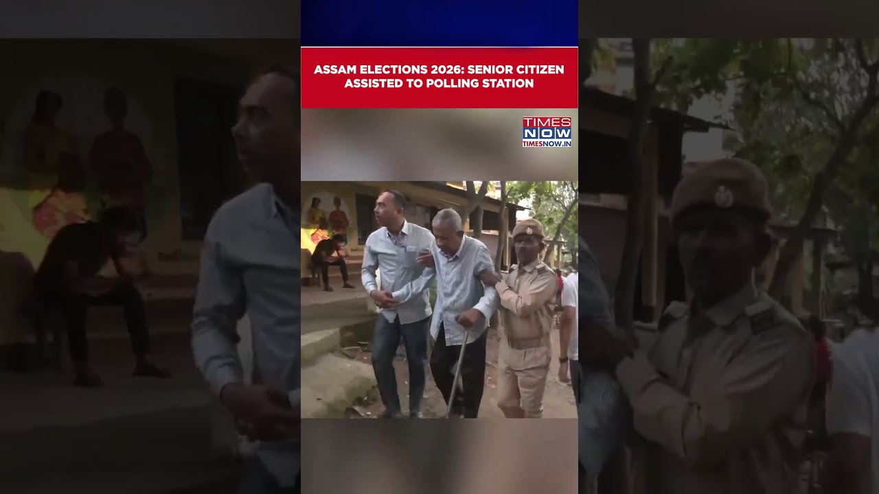 Assam Elections 2026: Senior Citizen Assisted to Polling Station | Dispur Voting Visuals #shorts