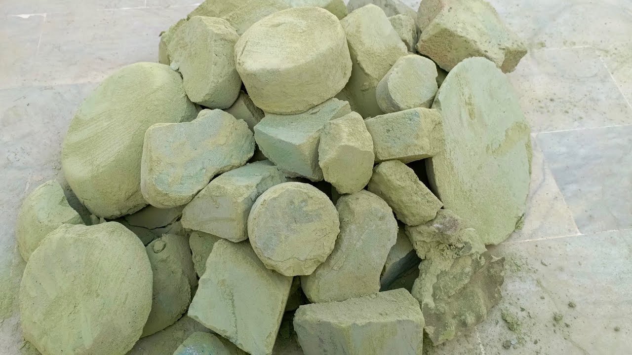 Asmr.  New video Masterpiece green mud dirt dry crumbling soft fulufy satesfying texture
