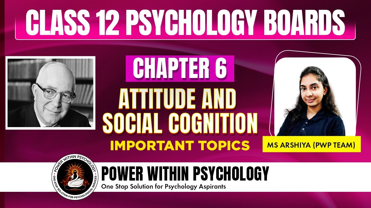 Class 12 Psychology Chapter 6 | Attitude and Social Cognition Important Topics for Boards