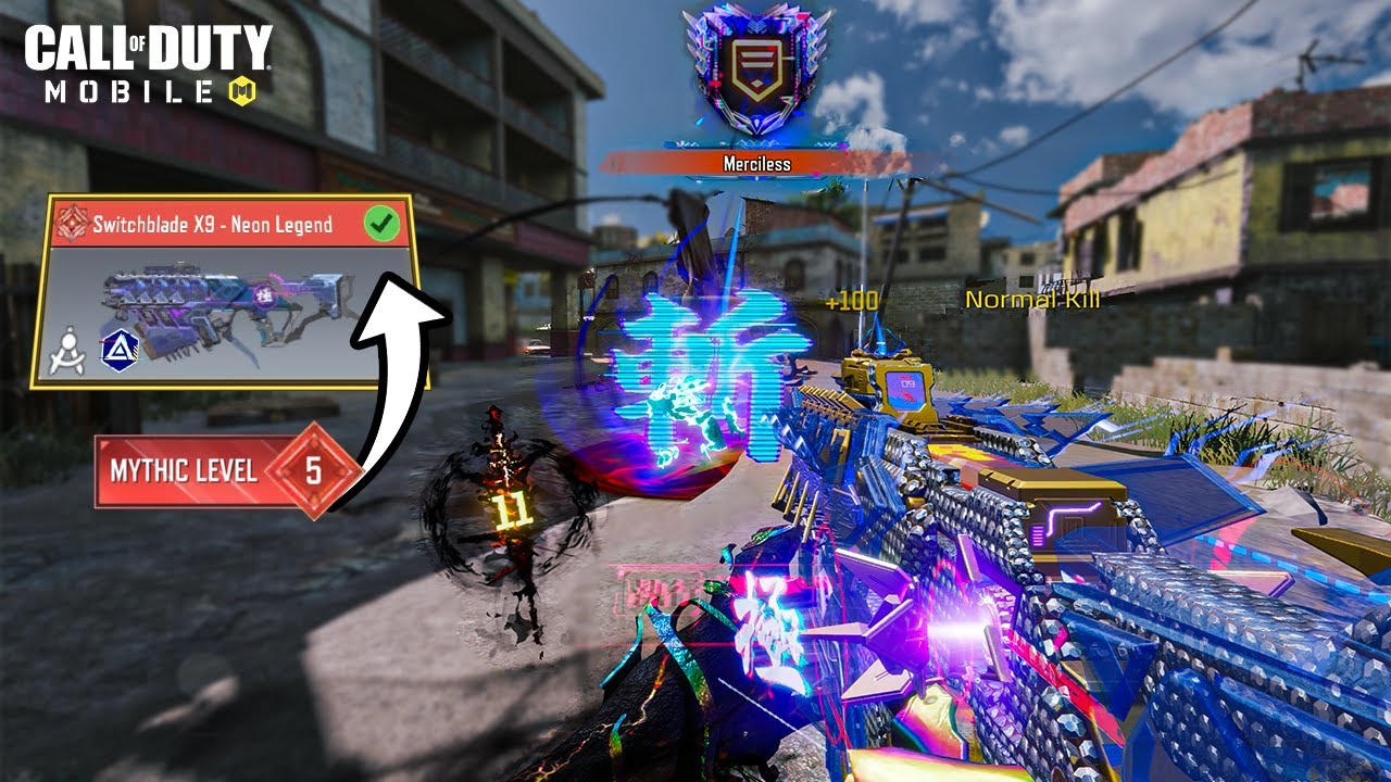Mythic LEVEL5 Switchblade X9 Neon Legend in COD Mobile!..