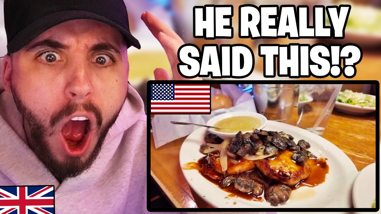 Brit Reacts to Russian Husband Tries Texas Roadhouse in America!