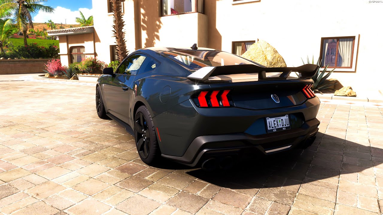 Forza Horizon 5 . Ford Mustang Dark Horse 2024 . Car Show Speed Jump Crash Test Drive .