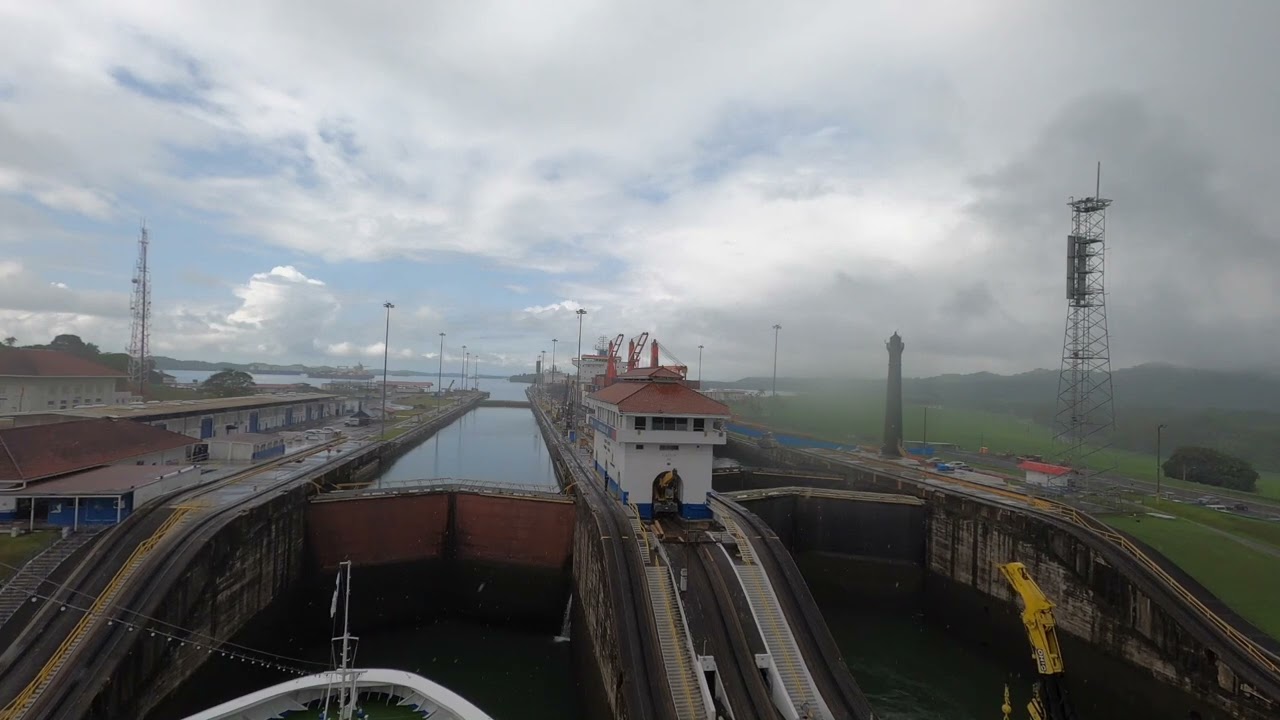 Passing Through The Gatun Locks Panama Canal