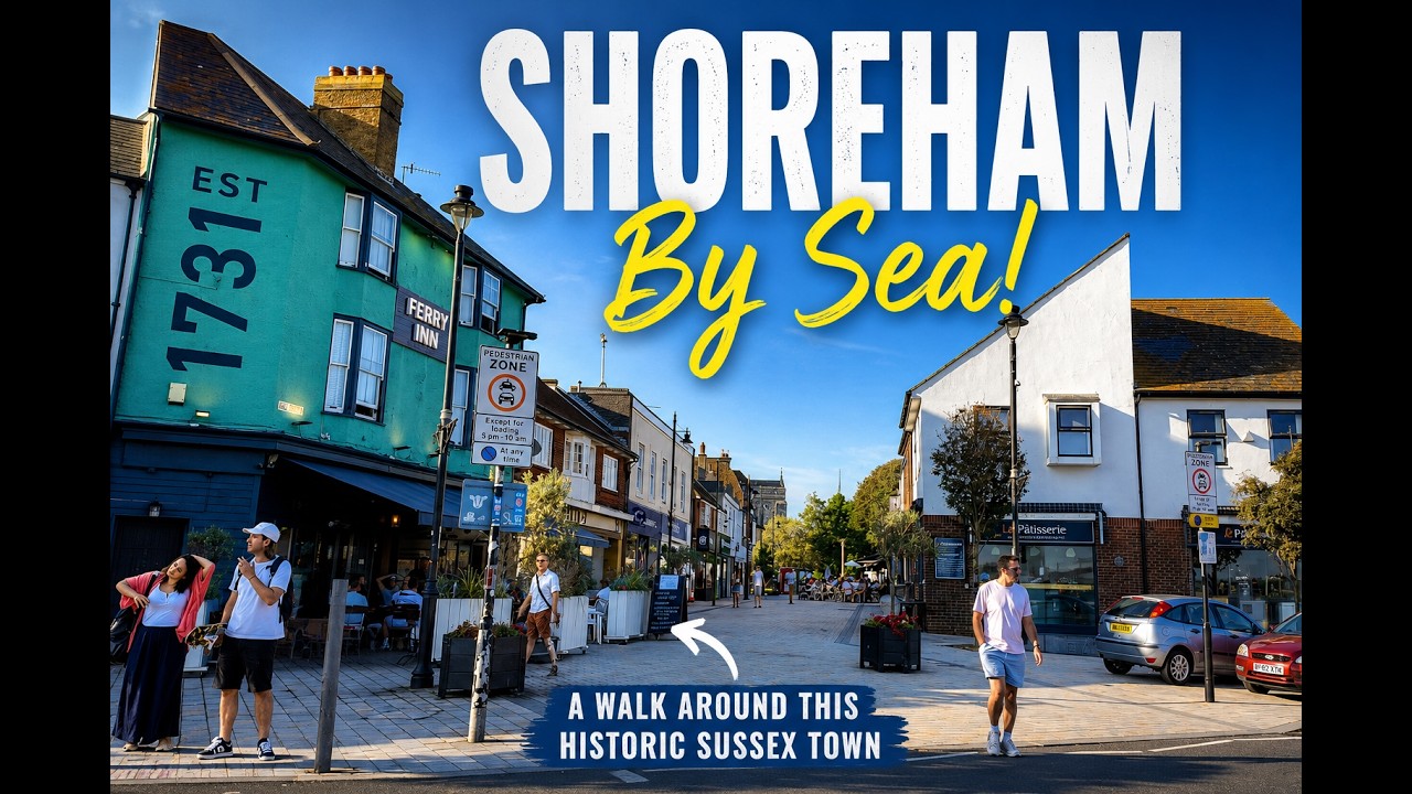 Shoreham-by-Sea 🌊 | A Beautiful Summer Evening Walk Through Sussex's Hidden Gem (4K HDR)