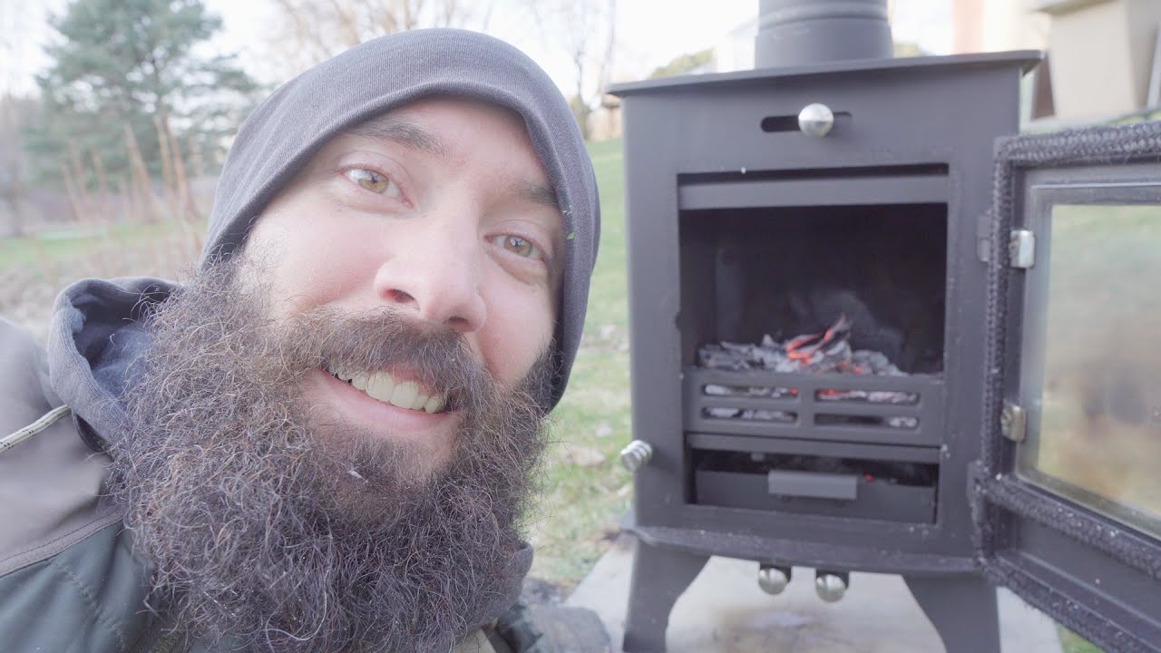 TINY WOOD STOVE / first burn of the dwarf 3kw