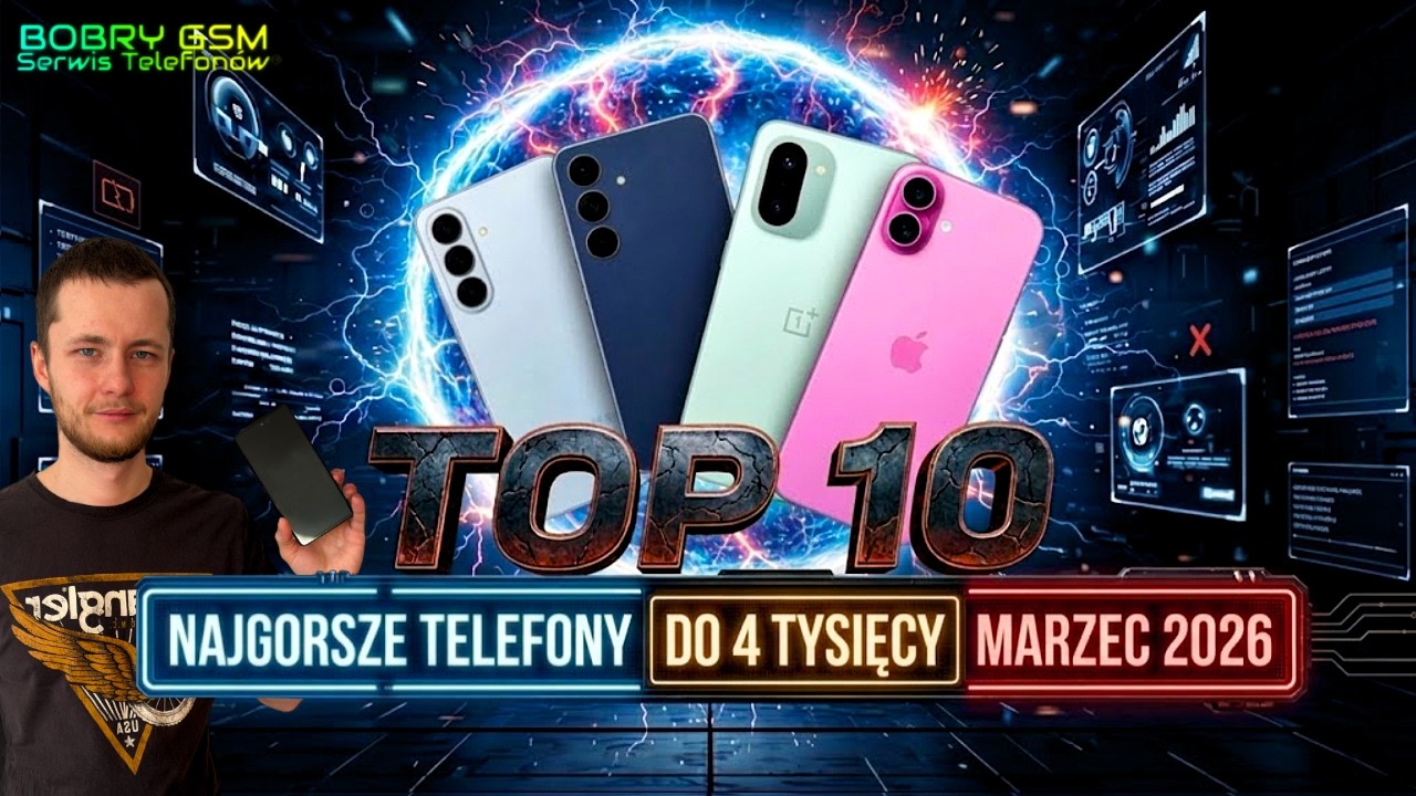 Najgorsze telefony 2026 do 4000 zł. Nie kupuj tych modeli!
