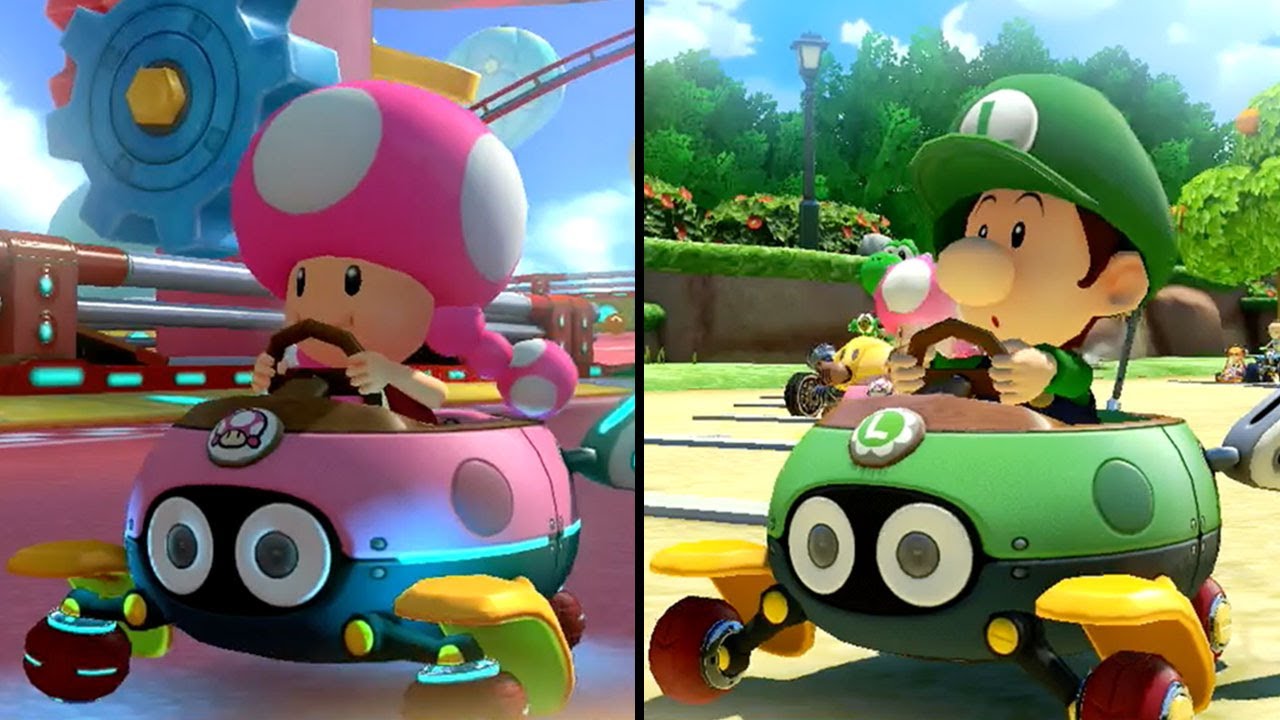 Mario Kart 8 Deluxe - Multiplayer - Toadette vs Baby Luigi (Crossing Cup 100cc)