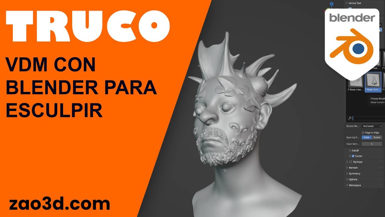 ¡Descubre el poder de esculpir con VDM y Blender!